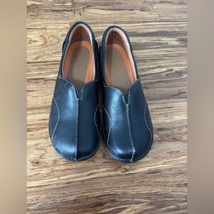 Clarks Black Leather Loafers